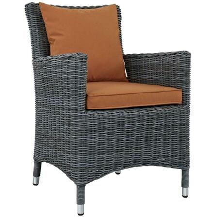 EAST END IMPORTS Sojourn Outdoor Patio Armchair- Canvas Tuscan EEI-1935-GRY-TUS